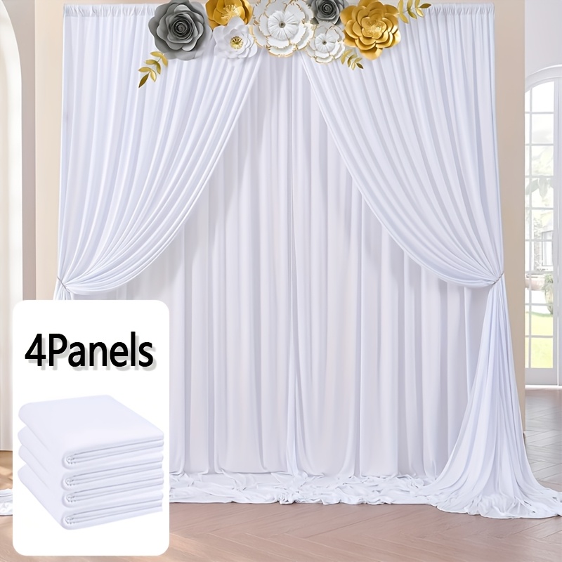 TEMU 20ft X 10ft Wrinkle- Backdrop Curtain For Wedding Party, 5ft X 10ft Thick Y Polyester Photo Backdrop Drapes Curtains For Parties, Birthday, Shower, , Photography, Home Decor