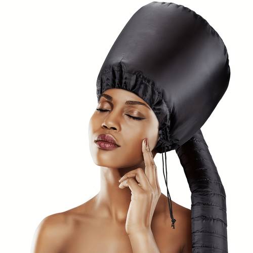 soft bonnet hood hair dryer attachment with headband hooded hair dryer cap used for hair styling deep conditioning and hair drying