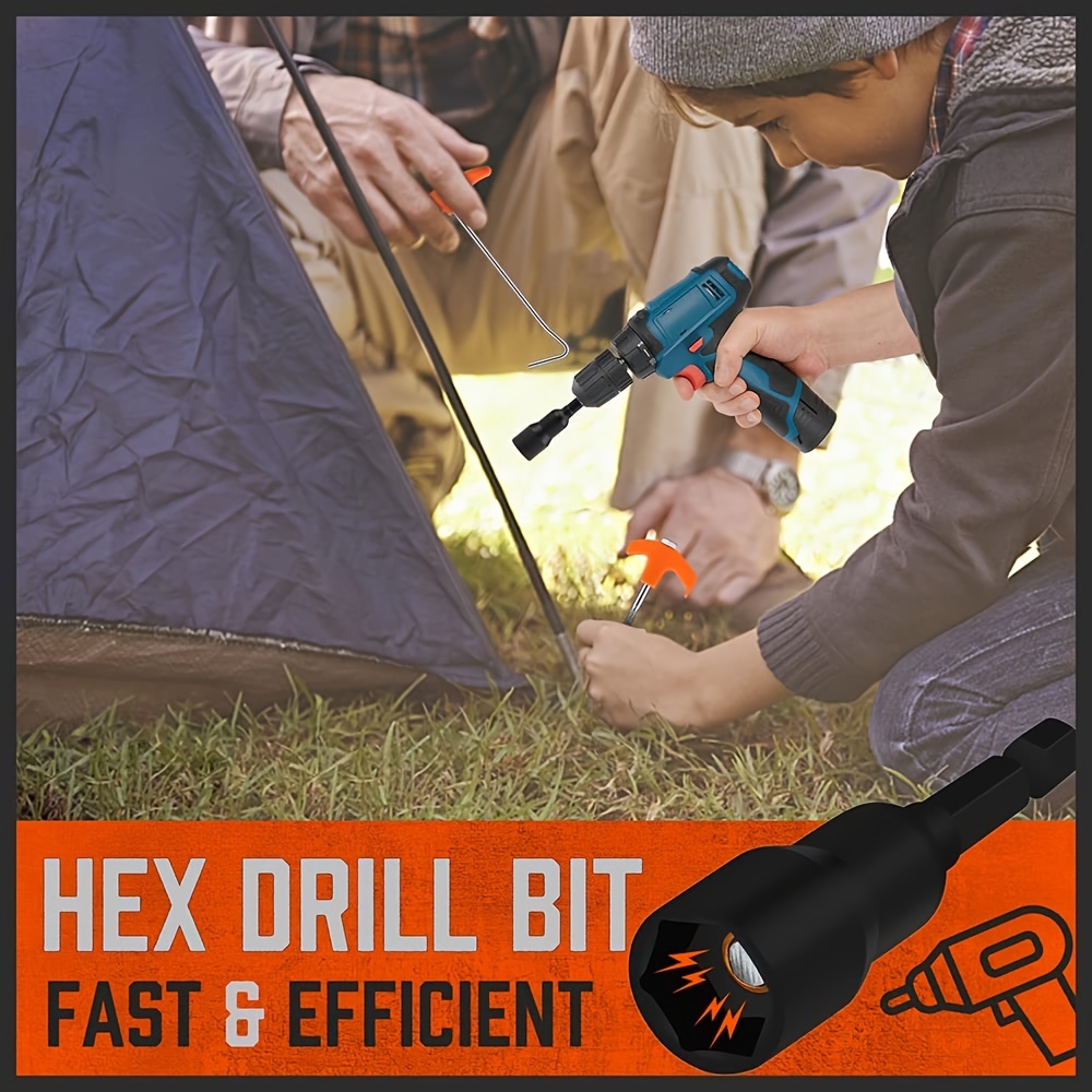 

26-piece Heavy-duty Tent Stake Kit With 20 Durable Pegs, 4 Sets Of 13ft Strong Ropes, Secure T-pull Hook, And Hex Nut Driver - Ideal For Outdoor Camping Setup