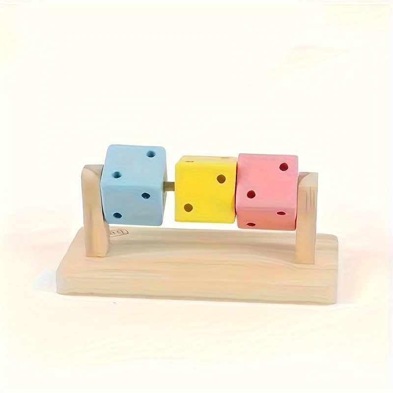 

Cube de Jeu Coloré en Bois pour Hamster avec Blocs à Mâcher - Jouet Amusant pour Animaux de Compagnie pour l'Exercice et la Santé Dentaire