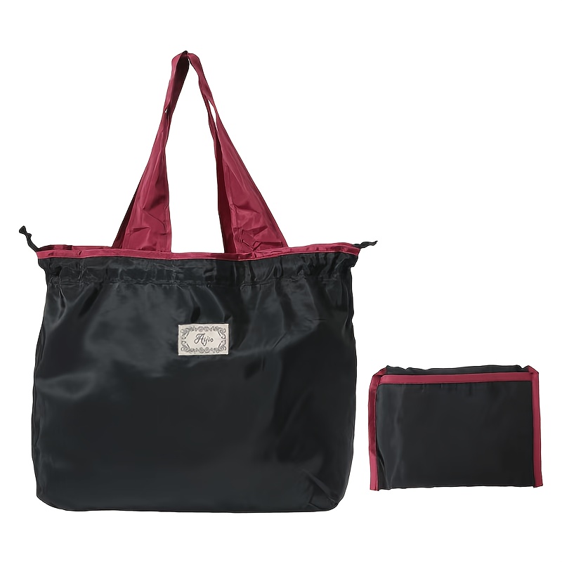 Image of 1pc Women's Tote Bag, Foldable Large Capacity Handbag, Portable Shoulder Bag, Casual Tote And Grocery Shopping Bag