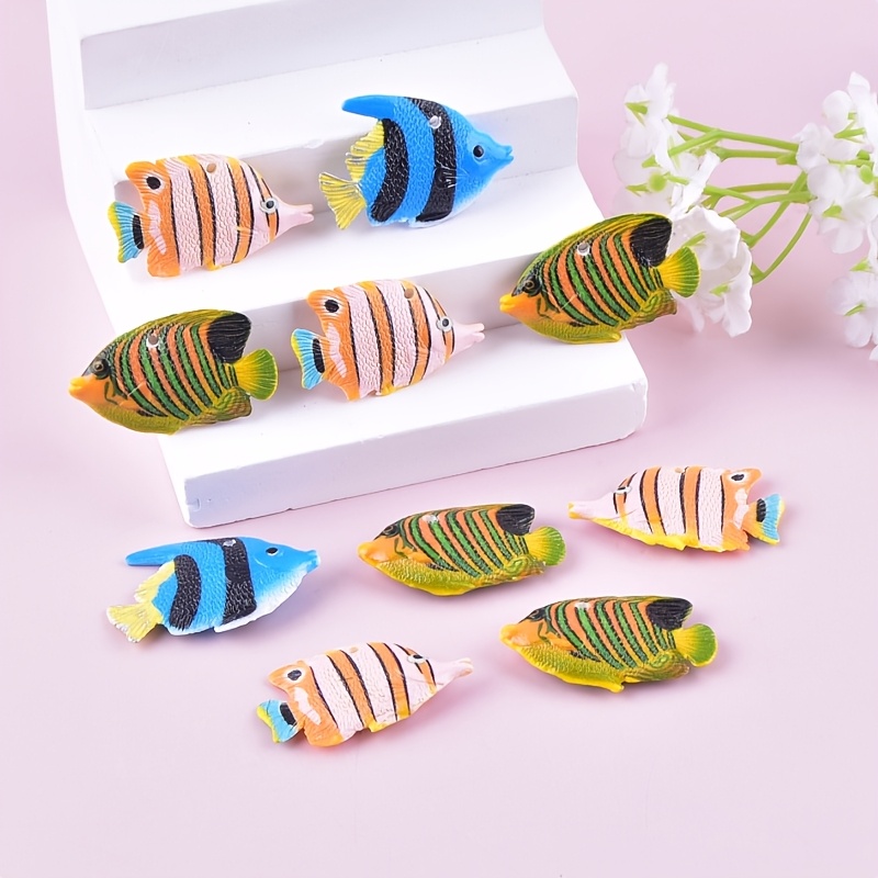 Image of 10pcs Clownfish Marine Fish Resin Jewelry Diy Pendant Earrings Necklace Accessories