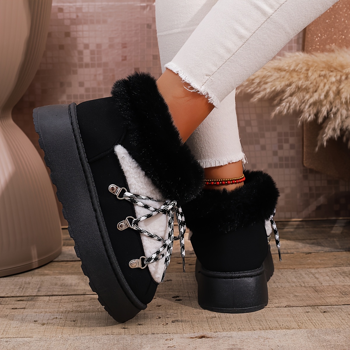 TEMU Women's Short Snow Boots, Women Shoes