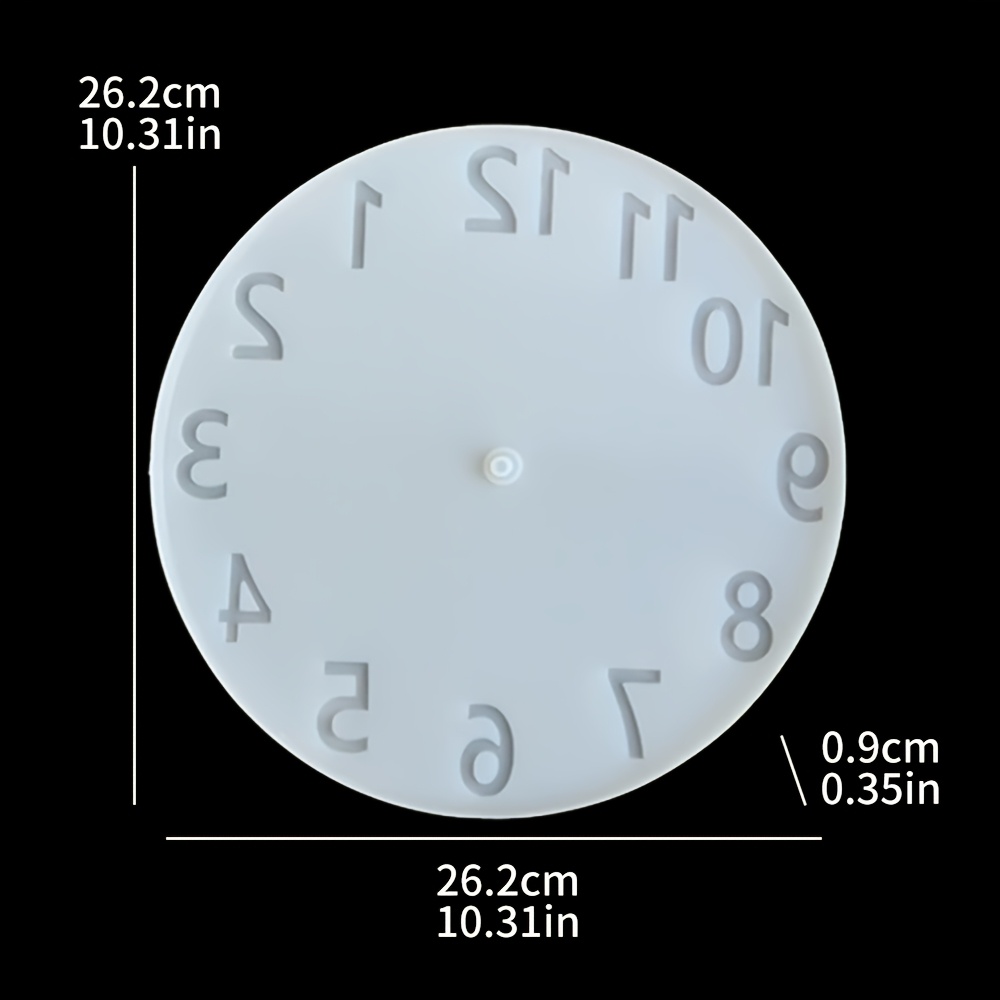 TEMU Resin Molds, 1pc Arabic Numeral Clock Silicone Mold