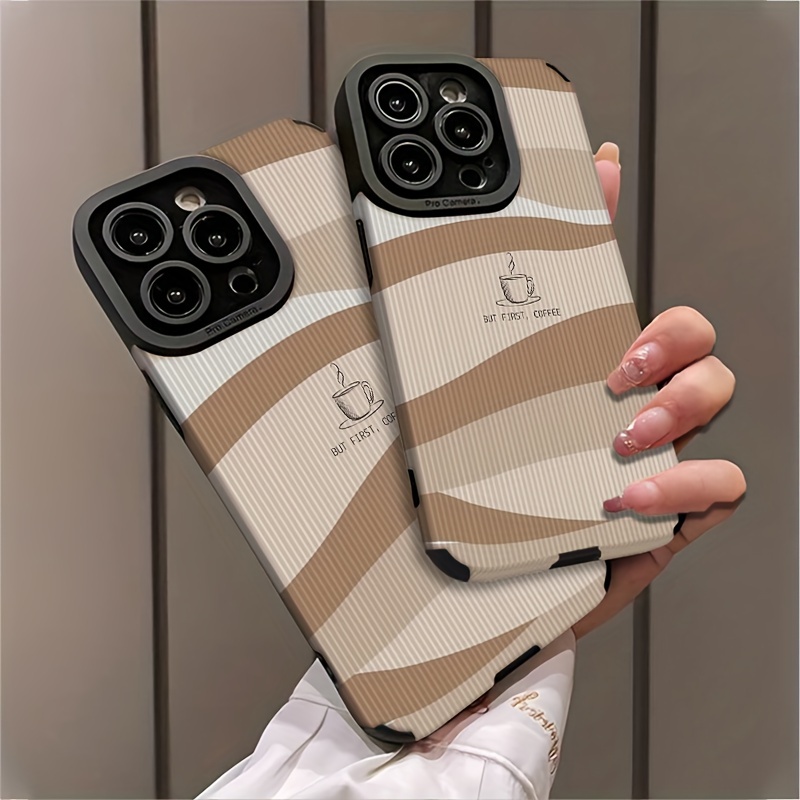 Simple Line Coffee Phone Case Is Suitable for Iphone15/ 15Plus/ 15Pro/ 15Promax, for Iphone 14/ 14Plus/ 14Pro/ 14Promax, for Iphone 13/ 13Pro/ 13Promax, for Iphone 12/ 12Pro/ 12Promax, for Iphone 11/ 11Pro/ 11Proamx, for Iphone 7/ 8Plus, for Iphone Xr/ Xsmax Fashion, Advanced