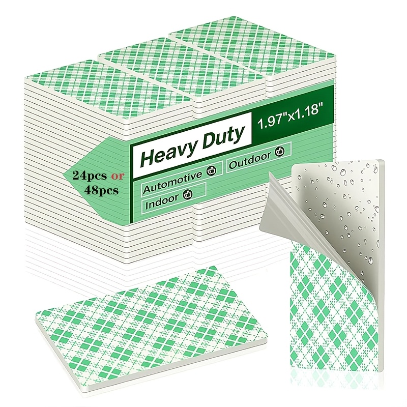 24 48pcs of heavy duty double sided tape eva white foam 5 3mm durable rectangle tapes   double sided self   pad foam on walls floors doors   crafts and plastics