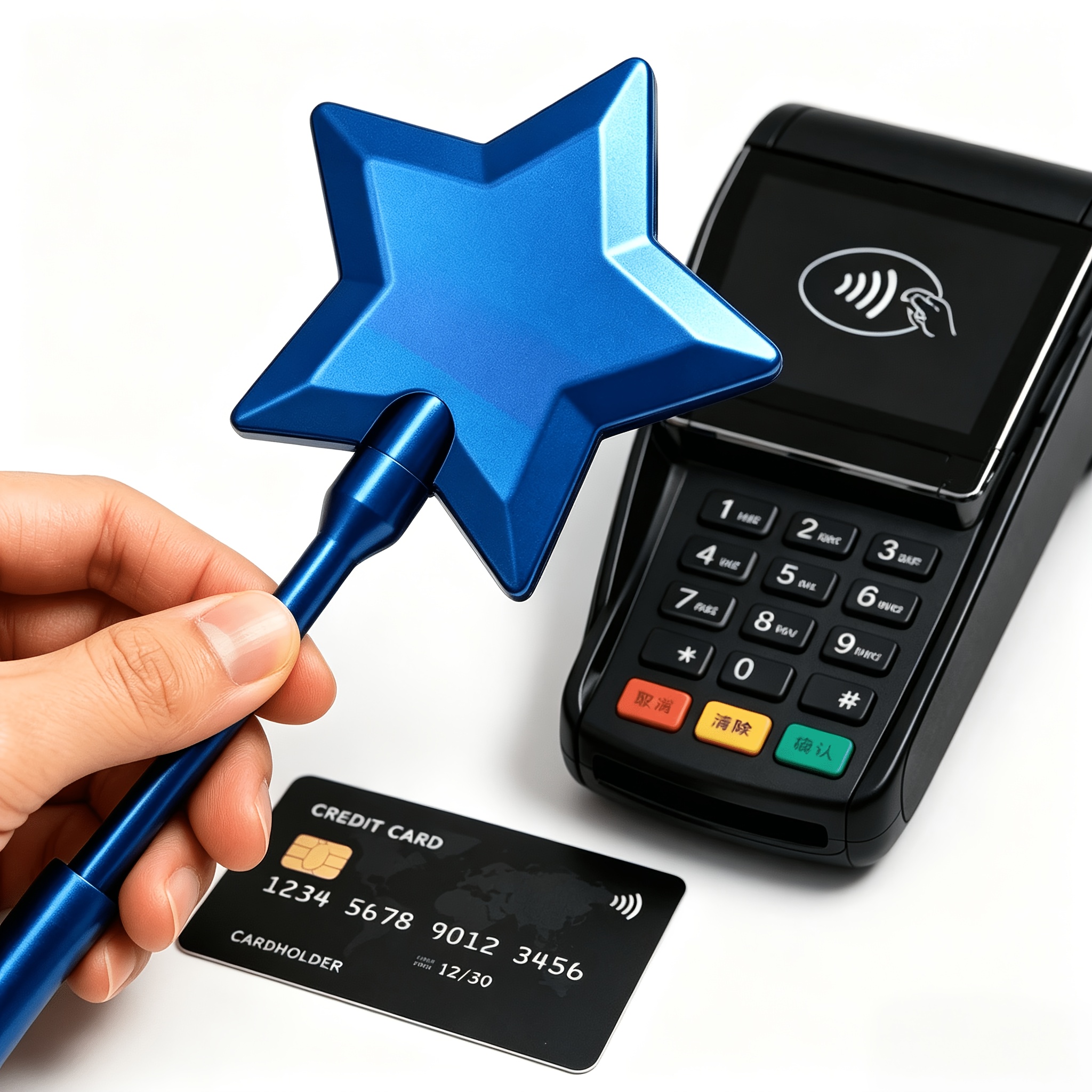 TEMU 1 Random Color, Trendy Niche , Non-contact Payment Card Holder, Touch-to-pay Storage Stick. Ideal For Daily Commuting, , Supermarket Shopping,