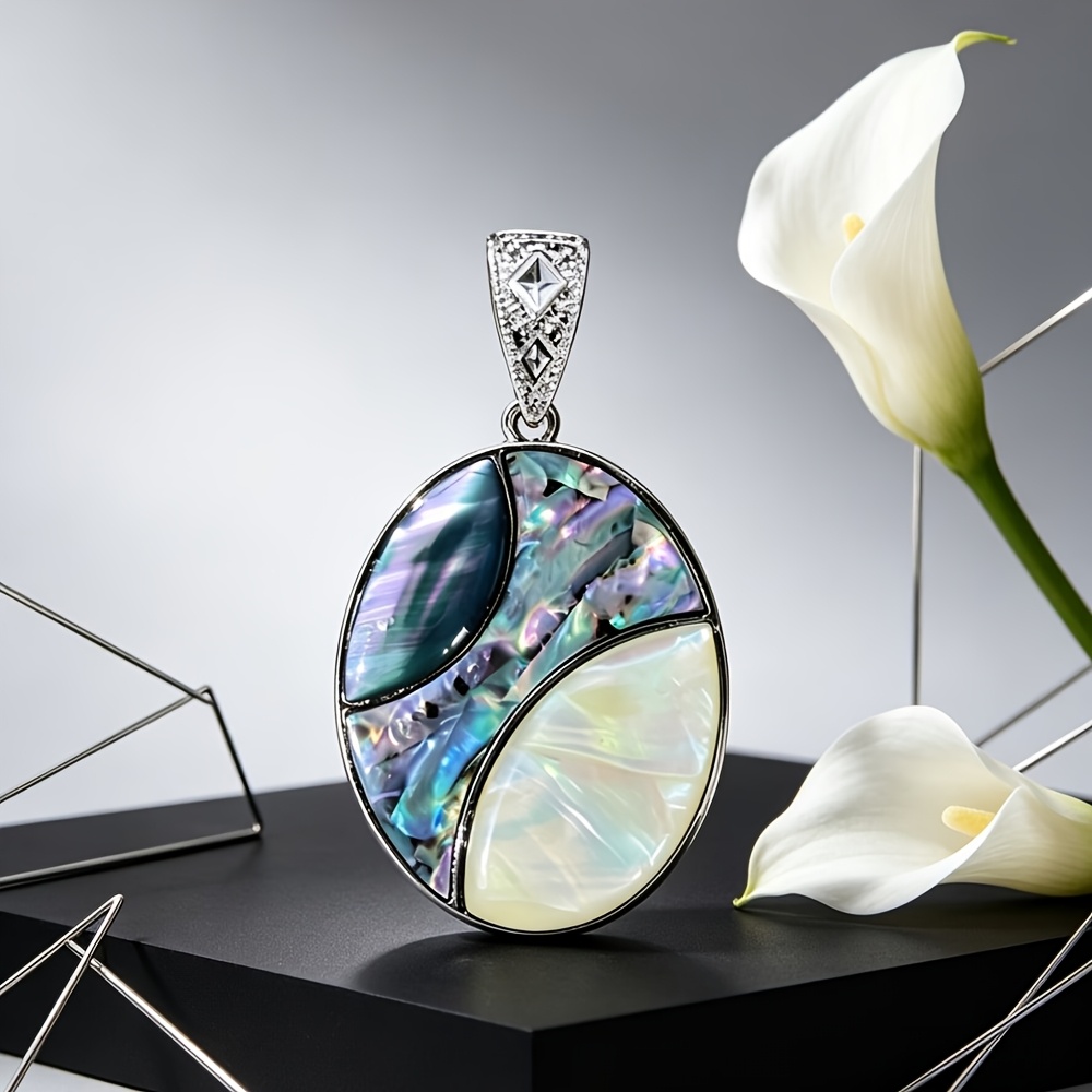 TEMU 1pc Dual-tone Iridescent Beautiful Pendant, Bohemian Style, Easy And Grand, Cold And Premium, Daily Commute Matching, Vintage, Gift And Women's
