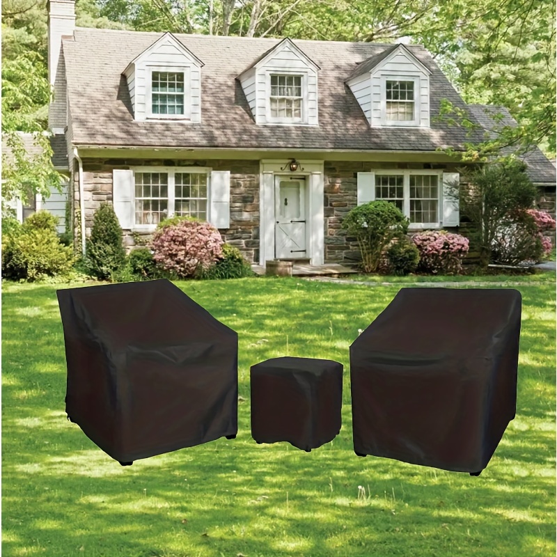 

Housses de canapé d'extérieur 3 pièces - Tissu Oxford 210T imperméable et résistant, protection UV, protection contre la pluie/la neige/la poussière pour meubles de patio