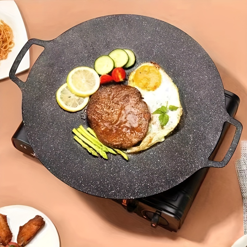 

Cast Iron Round Roasting Pan For Outdoor Grilling - Durable And Versatile Cookware For Bbq And More