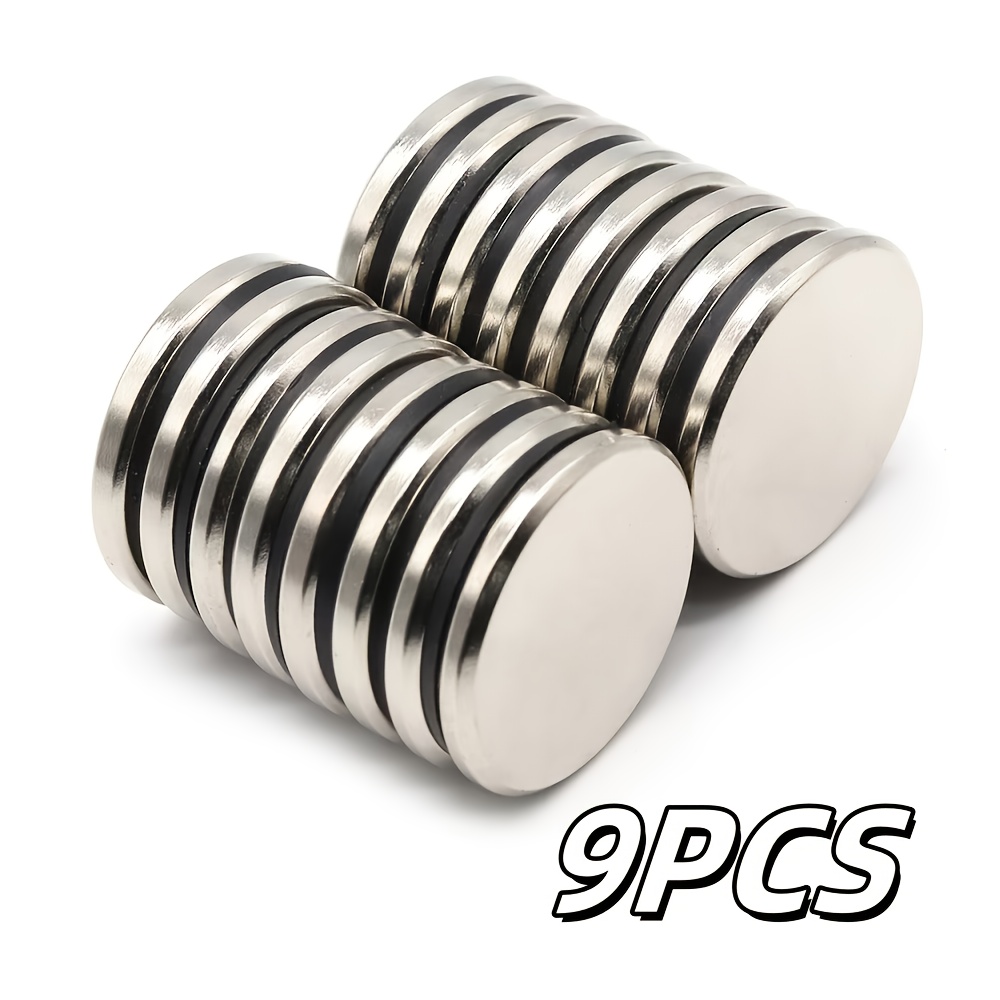 30x5mm Round Magnets, 9pcs Disc Magnets, Good Magnets, Circle Refrigerator Magnets, Button Magnets For Tools, Kitchens, Home, Office, , Decorations