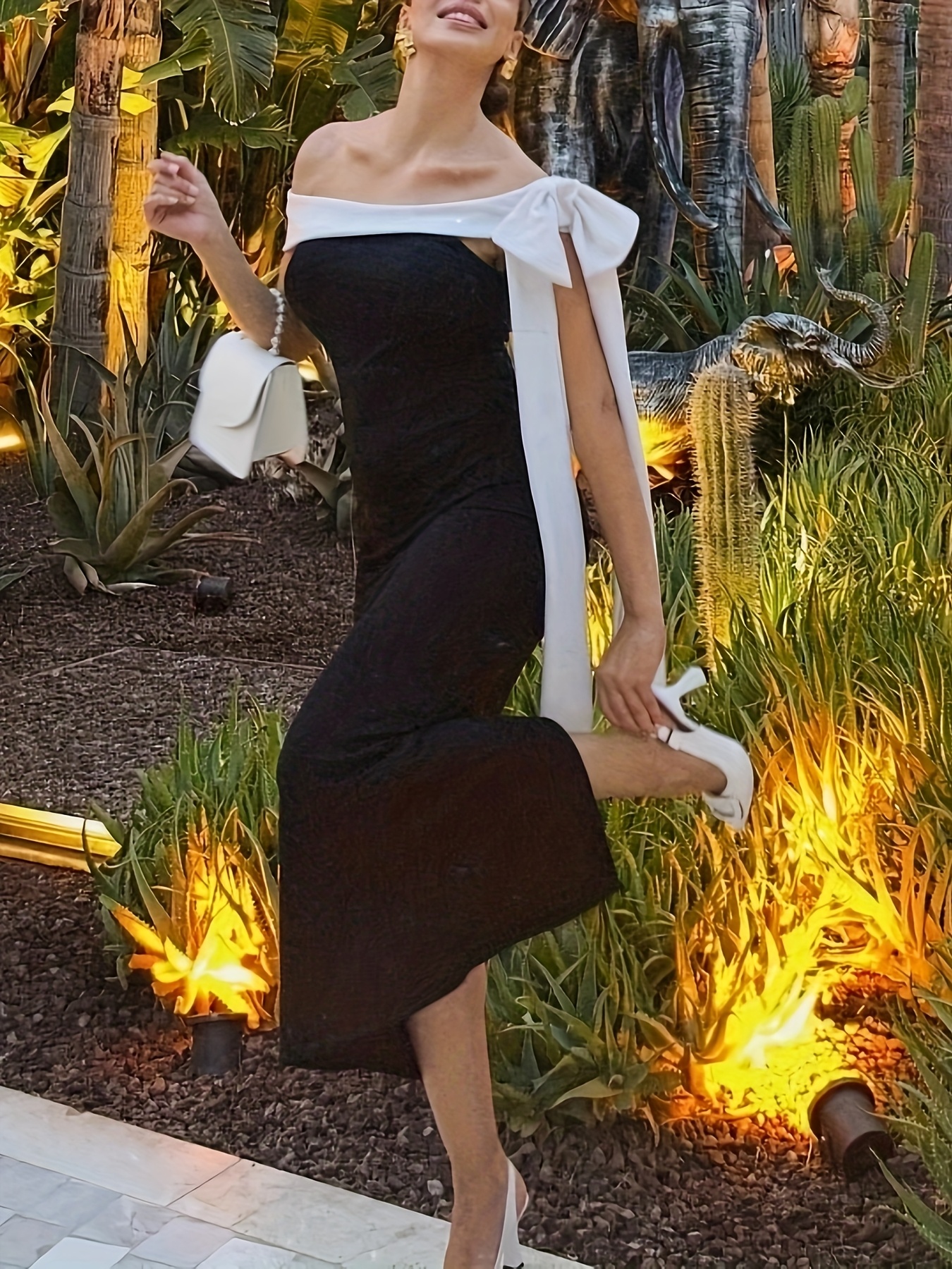 slim fit dress slacks White Satin One Shoulder Ruched Short Tight Graduation Dress with Bow