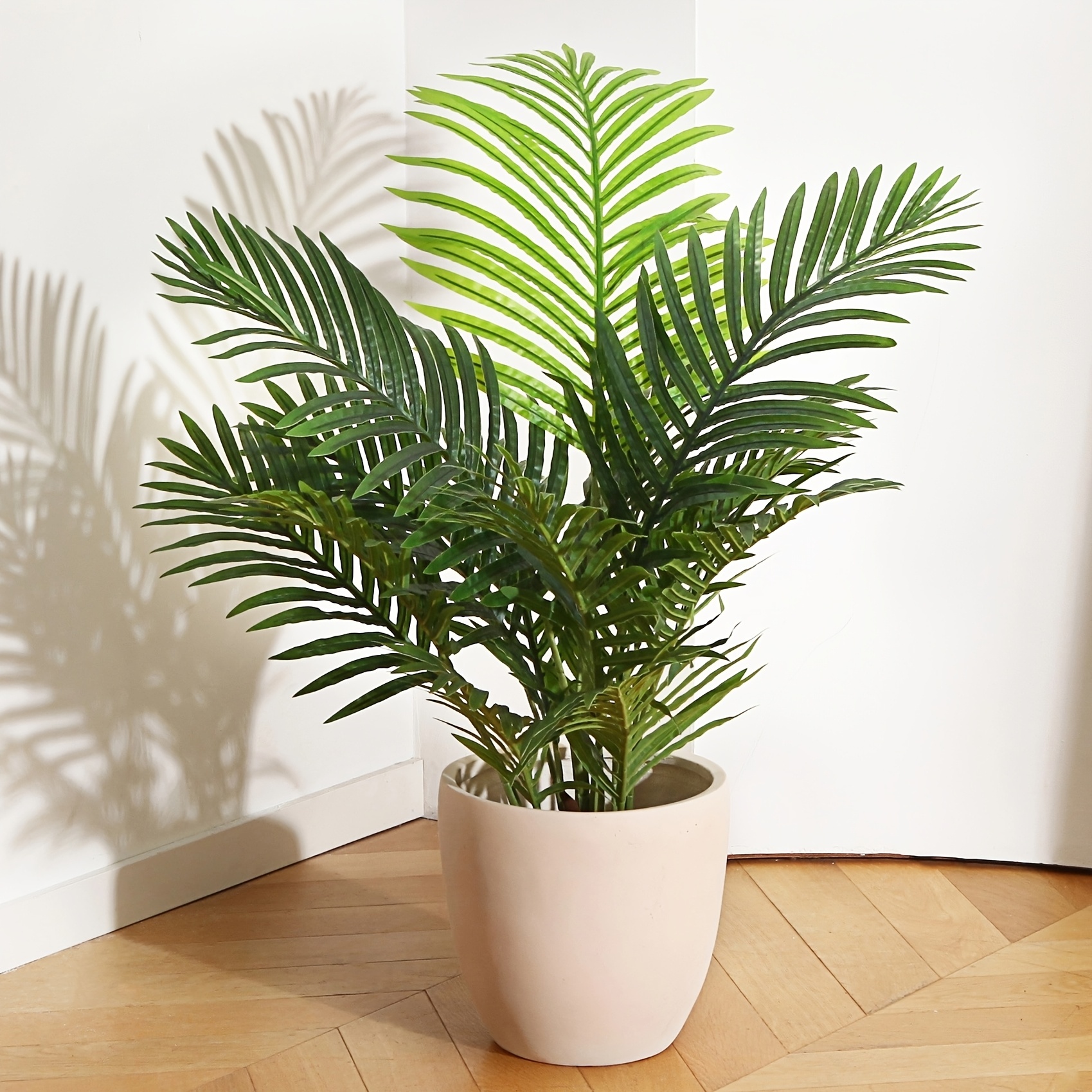 

Artificial Plant- 3ft Fake Tropical Tree With Real Touch Fake Leaves & Fern Branch - Palm Plant With Sturdy Base - For Home, Wedding, Parties, Housewarming Gift, 1pc