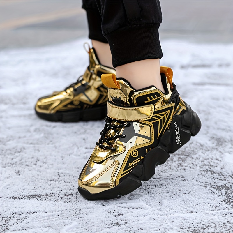 Jongensmode-sneakers - Duurzame laagtop-basketbalshoes met sluiting, ademende stofinleg en EVA-gepolijste zool voor outdoor-hardlopen, casual-draag - Comfort voor alle seizoenen, basketbalshoes, sportkleding, stijlvolle design met lusen, gevoerde EVA-zool