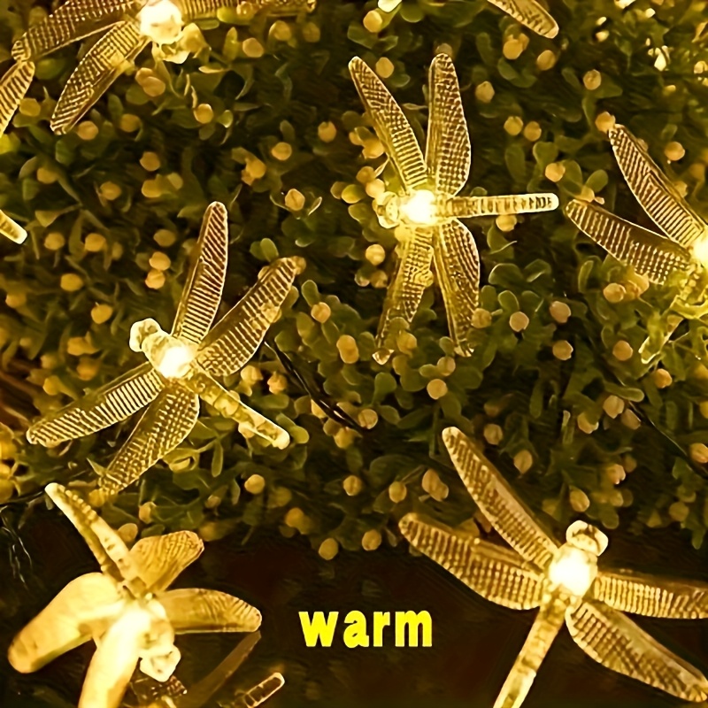 solar dragonfly string lights solar lights outdoor waterproof solar outdoor led string lights 8   waterproof outdoor decoration suitable for gardens   courtyard outdoors christmas solar lamp string waterproof Product details 0