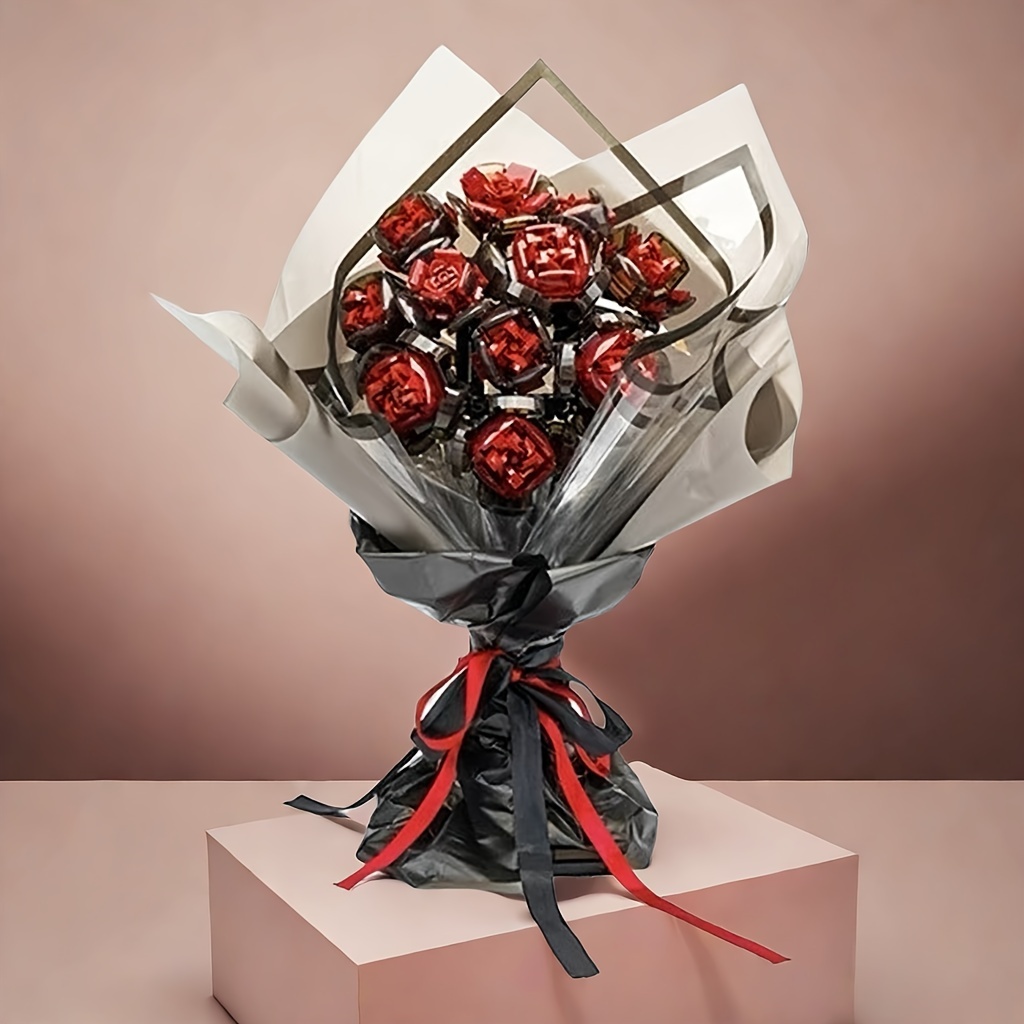 

Romantic Roses Building Blocks Red Roses Eternal Flowers Send Girlfriend Send Lover Holiday Gift Mother's Day Gift Special Creative Gift Elegant Roses
