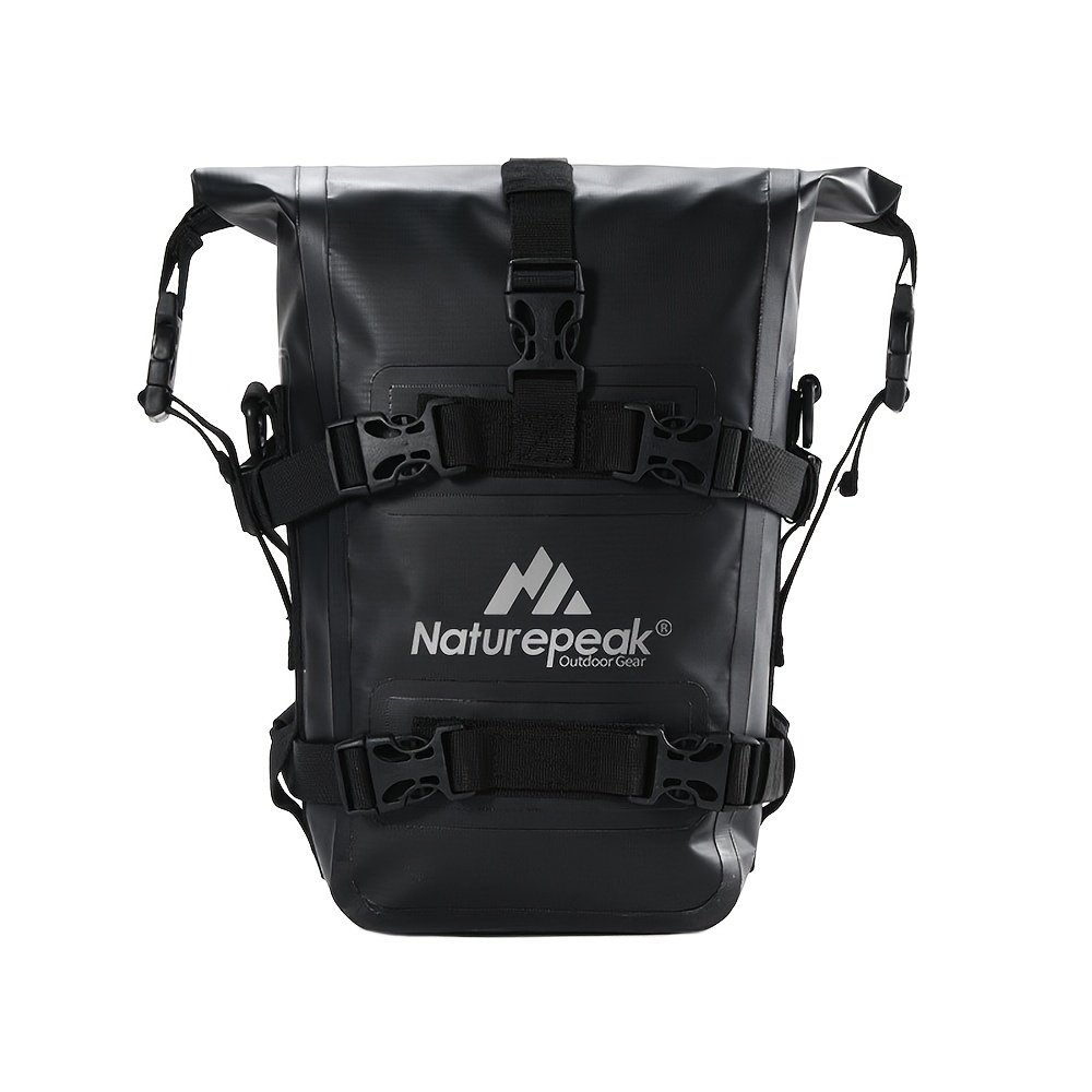 TEMU 1pc Naturepeak 8l Motorcycle Saddlebag, Pvc Frame Bag Adjustable , Ipx-7 Bar For Tool Storage, &