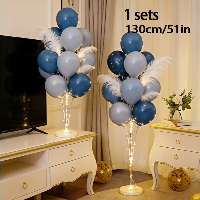 TEMU 1pc Independent Balloon Column Stand Set, Sizes: 51 Inches And 63 Inches, Balloon Extension Kit, With Weighted , Capacity For 13pcs And 19pcs
