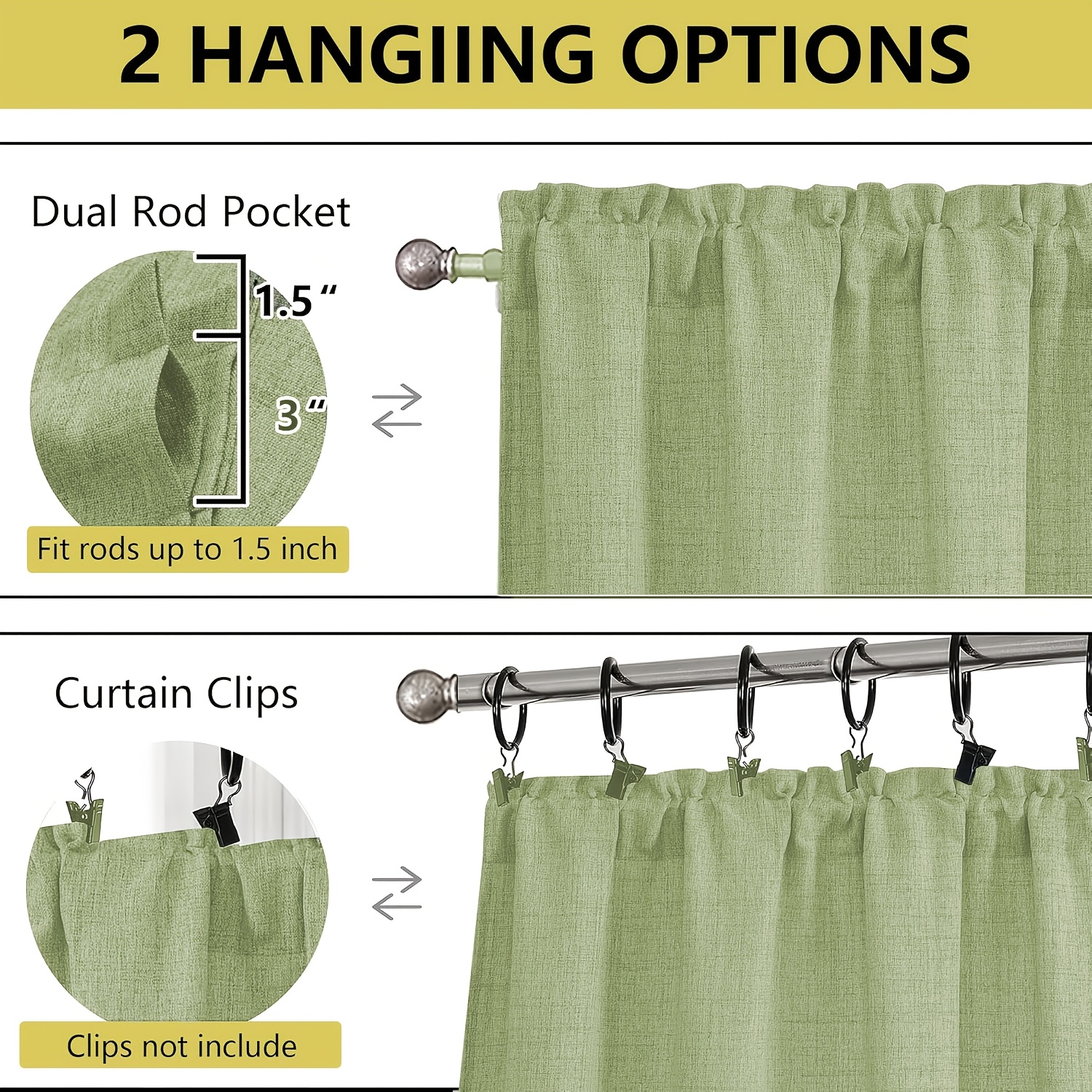 TEMU 1pc Linen Texture Solid Color Small Curtain, Suitable For Kitchen, Bathroom, Cafe, Privacy Blocking, Semi-transparent Sheer Curtain With