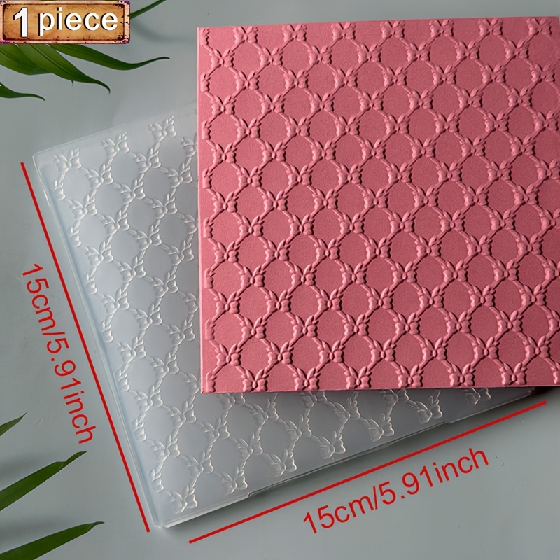 TEMU Suitable For Diy Crafts 3d Bow Embossing Folder - Plastic Stencil With Bow & Festival Elements For Scrapbooking, Card Making, Collage, Paper Art