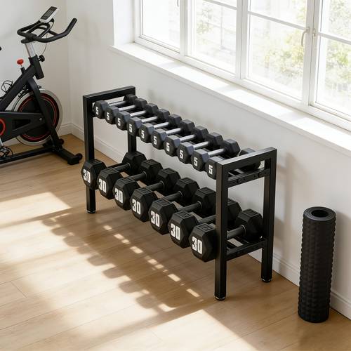 supporto per manubri a da 31,5 pollici con larghezza regolabile, un supporto per che , per attrezzature fitness domestiche come manubri, kettlebell e (solo supporto )