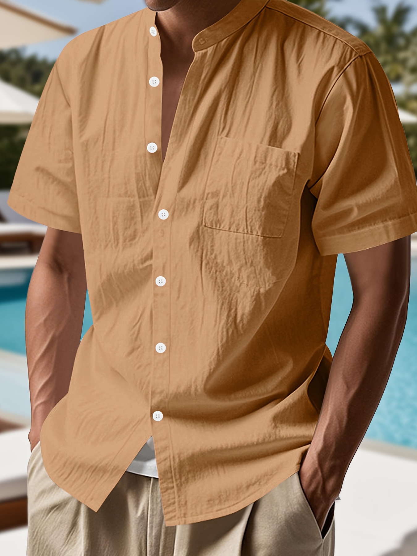 Runcati Herren Henley Shirt Kurzarm – Lässiges Sommerhemd Aus Baumwolle Für Freizeit & Business