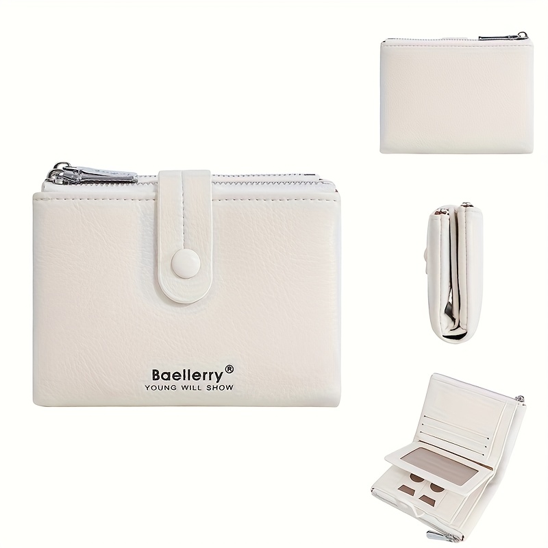 Image of 1pc/baellerry New Fashionable Women's Short Wallet, -style Coin Purse Wallet, Multi-card Slot Wallet With Stylish Zipper, Perfect Birthday And Holiday Gift For Women