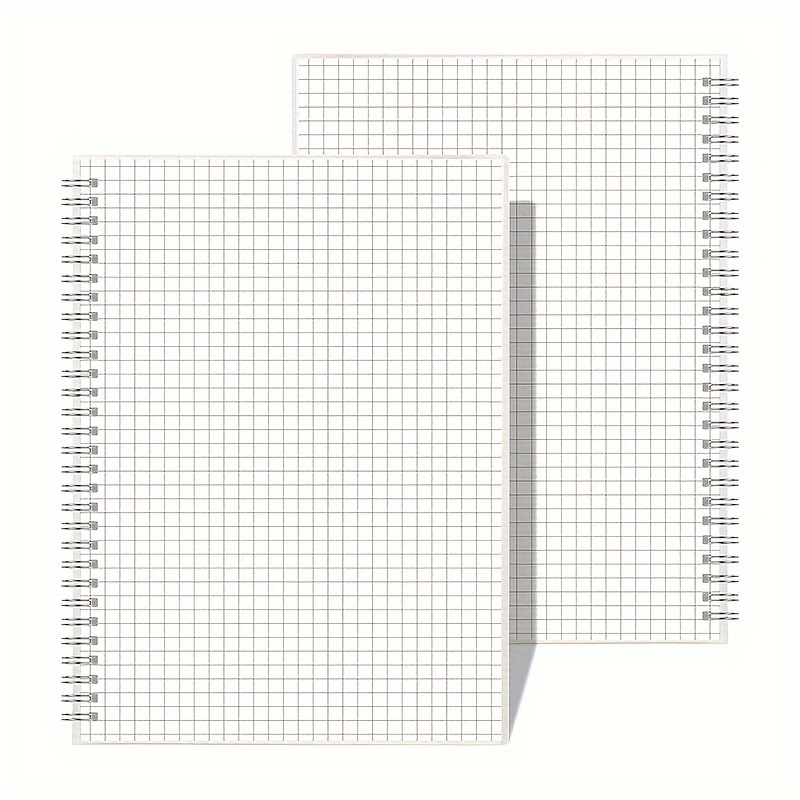 

A5/b5 Paper Notebook Spiral -thick Grid Paper, Quad Ruled, Transparent Plastic Hardcover Journal For School Office Business Notebook,a5/b5 Notebook (160 Pages)