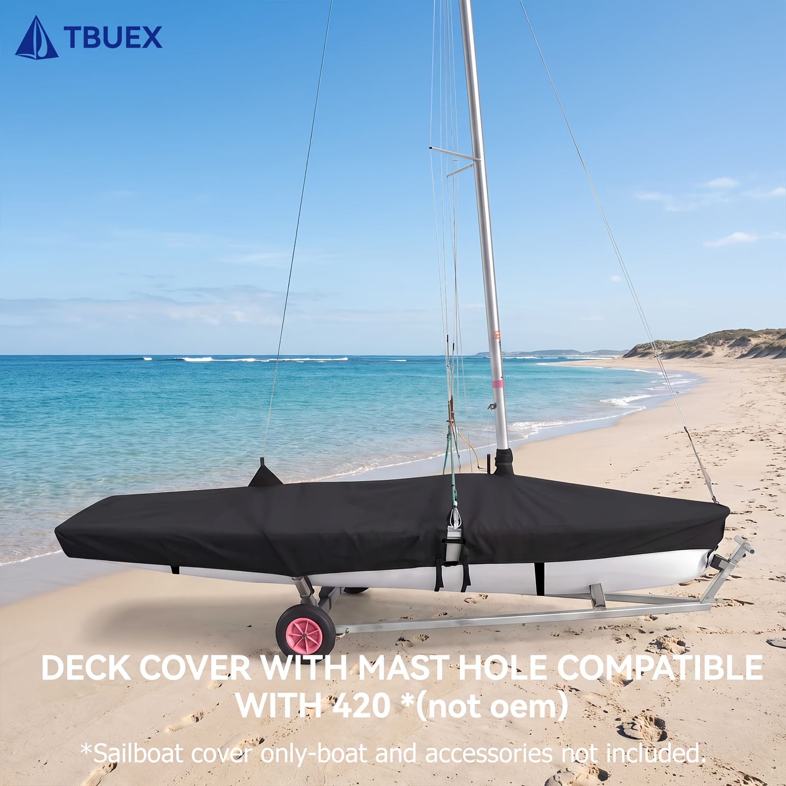Sailboat Cover Compatible with 420, UV Resistant Polyester Fabric