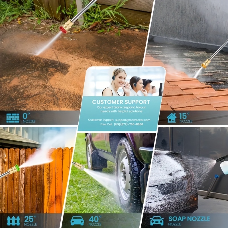 Cordless High Pressure Washer with Rechargeable Battery, Battery Powered for Car, Yard, Driveway, Garden, Green. Stainless Steel Foam Nozzle, Portable Power Car Wash Tool., NAUDHENM