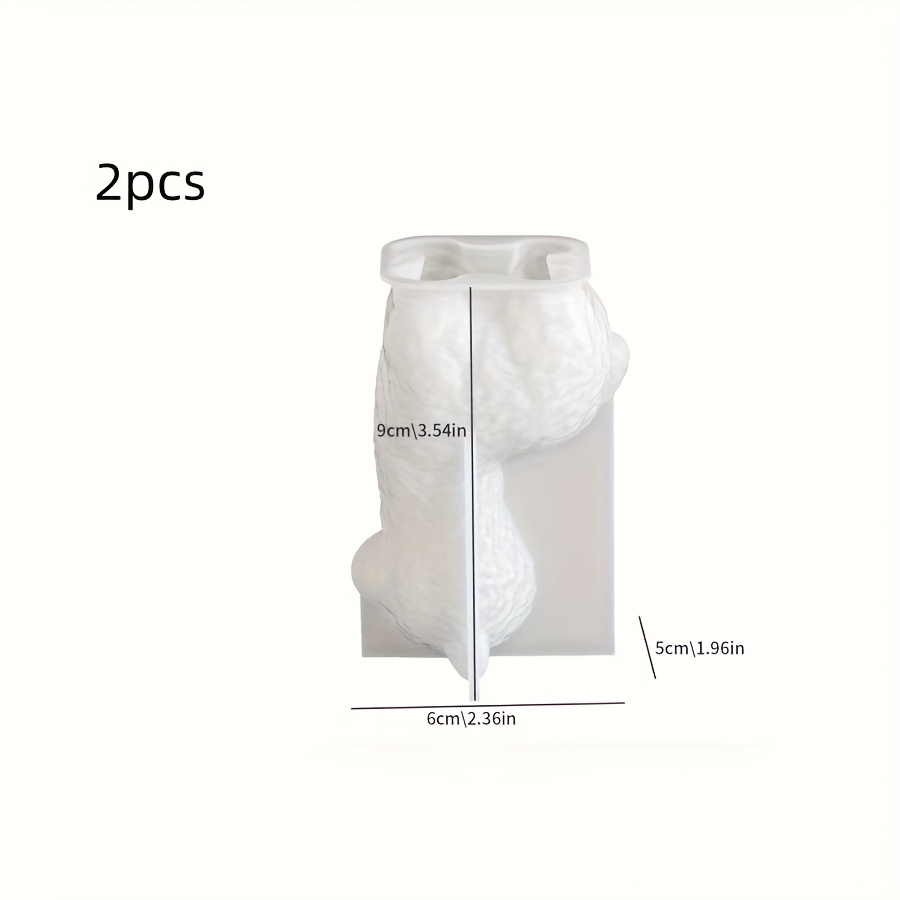 Image of 2pcs 3d Stereoscopic Llama Scented Candle Ornament Silicone Mold Cute Llama Gypsum Cement Silicone Mold Llama Set Home Ornament Resin Mold, Wax Product Mold, Suitable For Candle Making