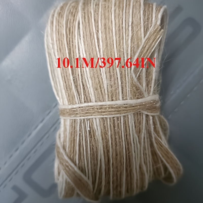 TEMU Ruban de jute vintage 10.1M avec dentelle, décoration rustique pour fête de mariage, cadeau d'artisanat de Noël, emballage, sangle