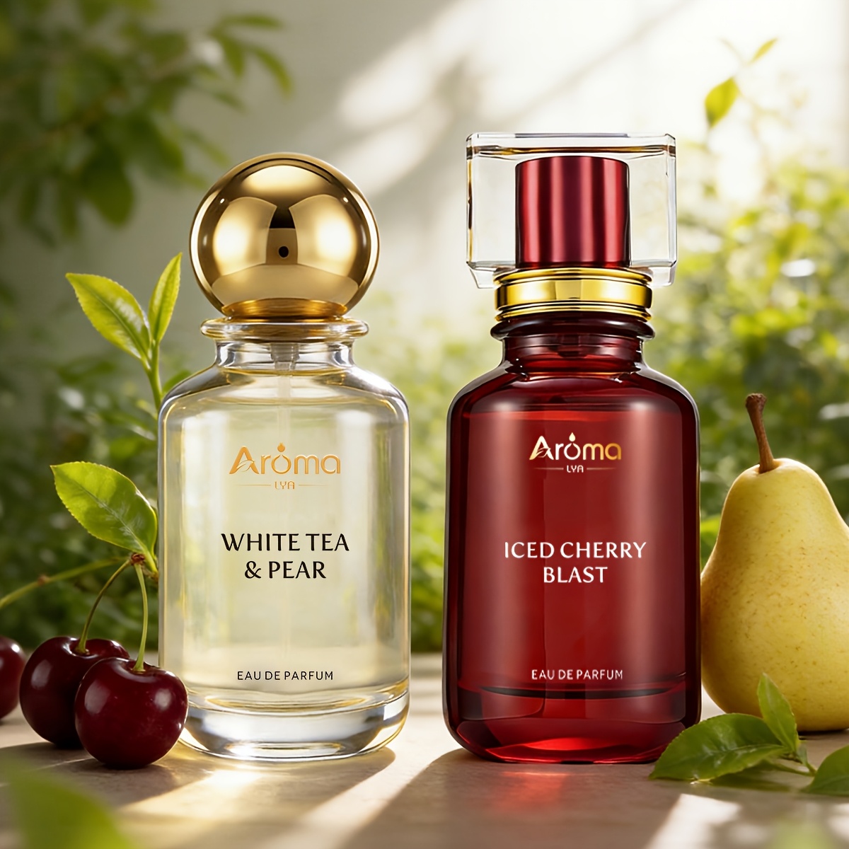 TEMU 2pcs X 1.96oz Iced Cherry And Pear Women's Perfume Set, Floral And Fruity Feminine Fragrance With Fresh, Clean, And Light Scent, Not Cloying Or