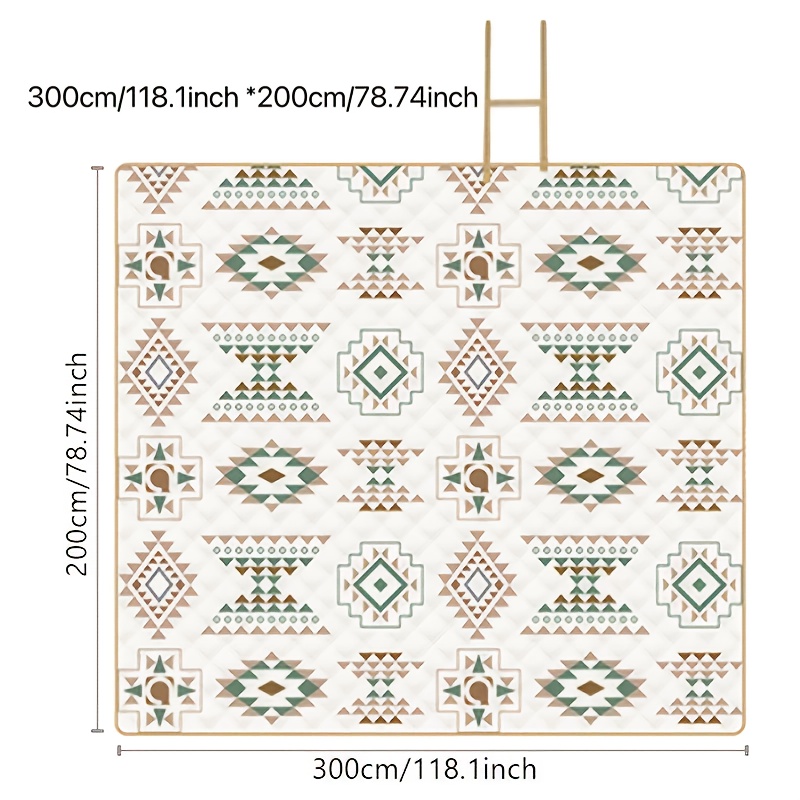 TEMU Outdoor Picnic Blanket, Foldable Blanket Checkered Picnic Mat, Suitable For Beach, Camping Lawn Park Accessories 6.5mm