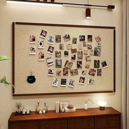 1pc modern multicolor vintage style bulletin board with black frame wall felt organizer for jewelry glasses keys hats and desktop storage ideal for home or organization wall decoration modern wall decor sturdy bulletin board