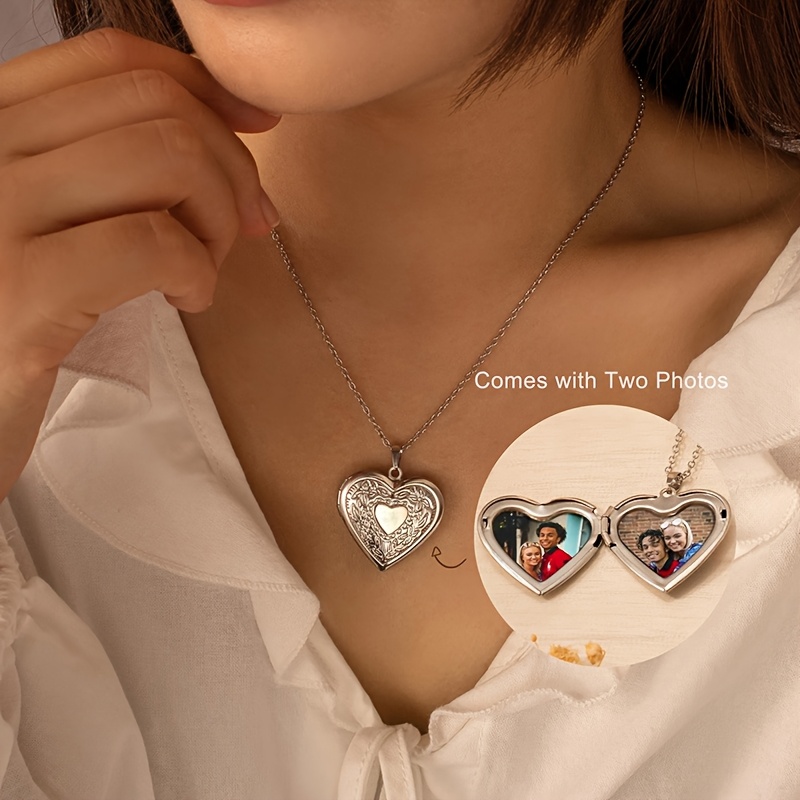 Customized Photo Necklace with Heart-Shaped Frame