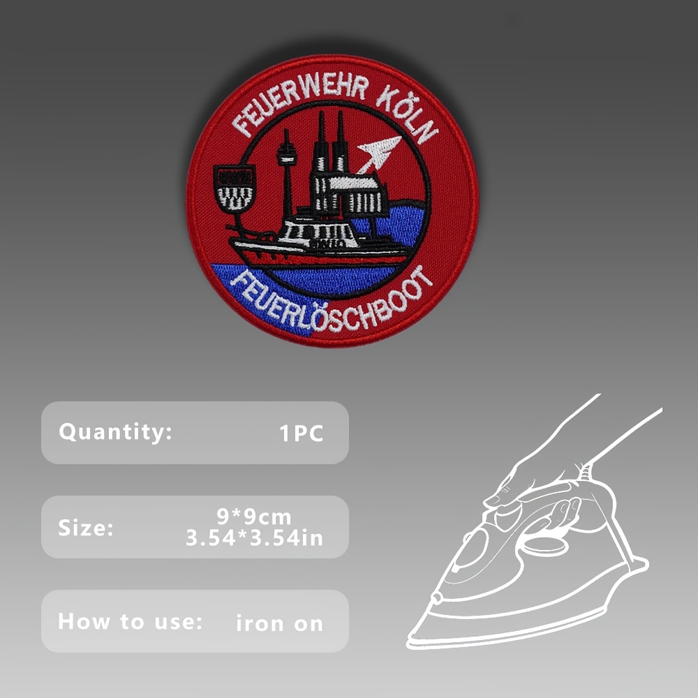 E-shop Ein Set von gestickten taktischen Patches von der Feuerwehr Köln in Deutschland, geeignet zum Bügeln oder Aufnähen auf Mützen, Kleidung, Westen,