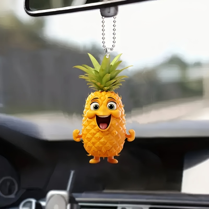 

Acrylic Fruit Pineapple Car Hanging Ornament For Backpack And Home Decor - Cute And Durable Auto Accessories