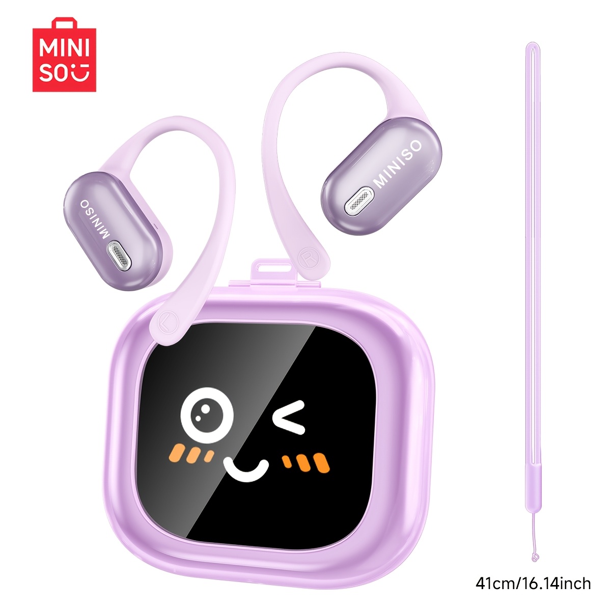 Miniso Ms101 Wireless Earbuds With Ai Translation, Cancelling Wireless Headphones, Touch Screen Compatible For /, Open-ear Suitable For Sports, Business, Study, - & Fast Earphone System