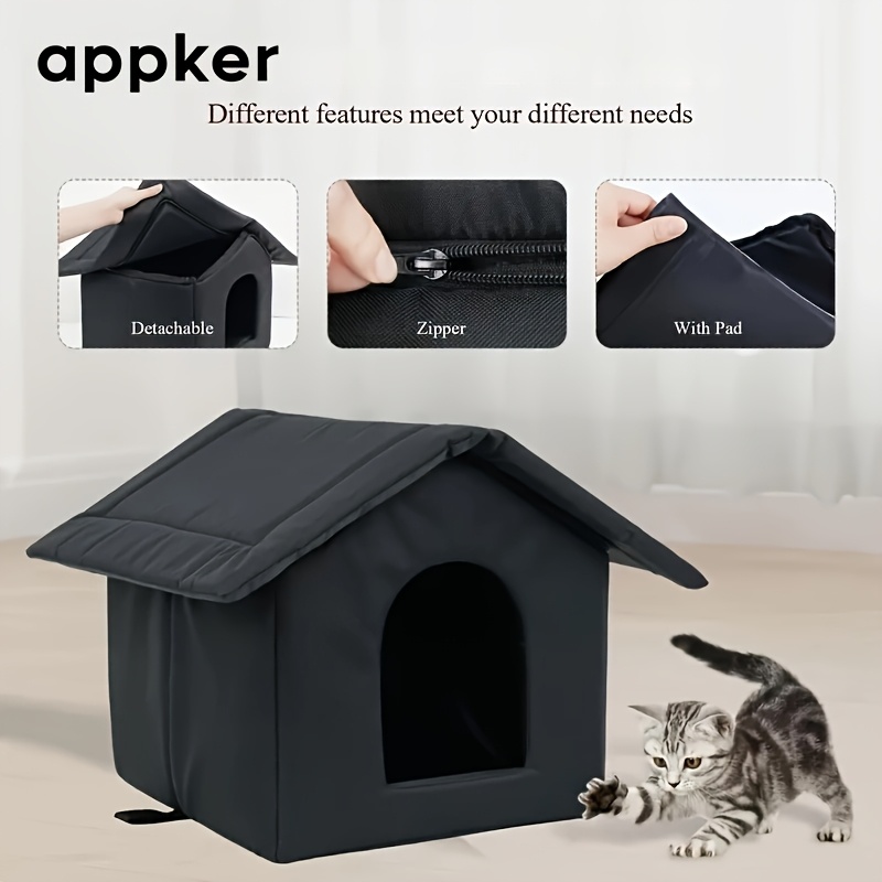 Appker 1pc Suitable for Indoor And Outdoor Guinea Pig Pet House, Outdoor Cat House, Not Easy to Collapse, Warm Easy to Store, Detachable And Washable. Suitable for Pets Such As Rabbits, Guinea Pigs, Squirrels