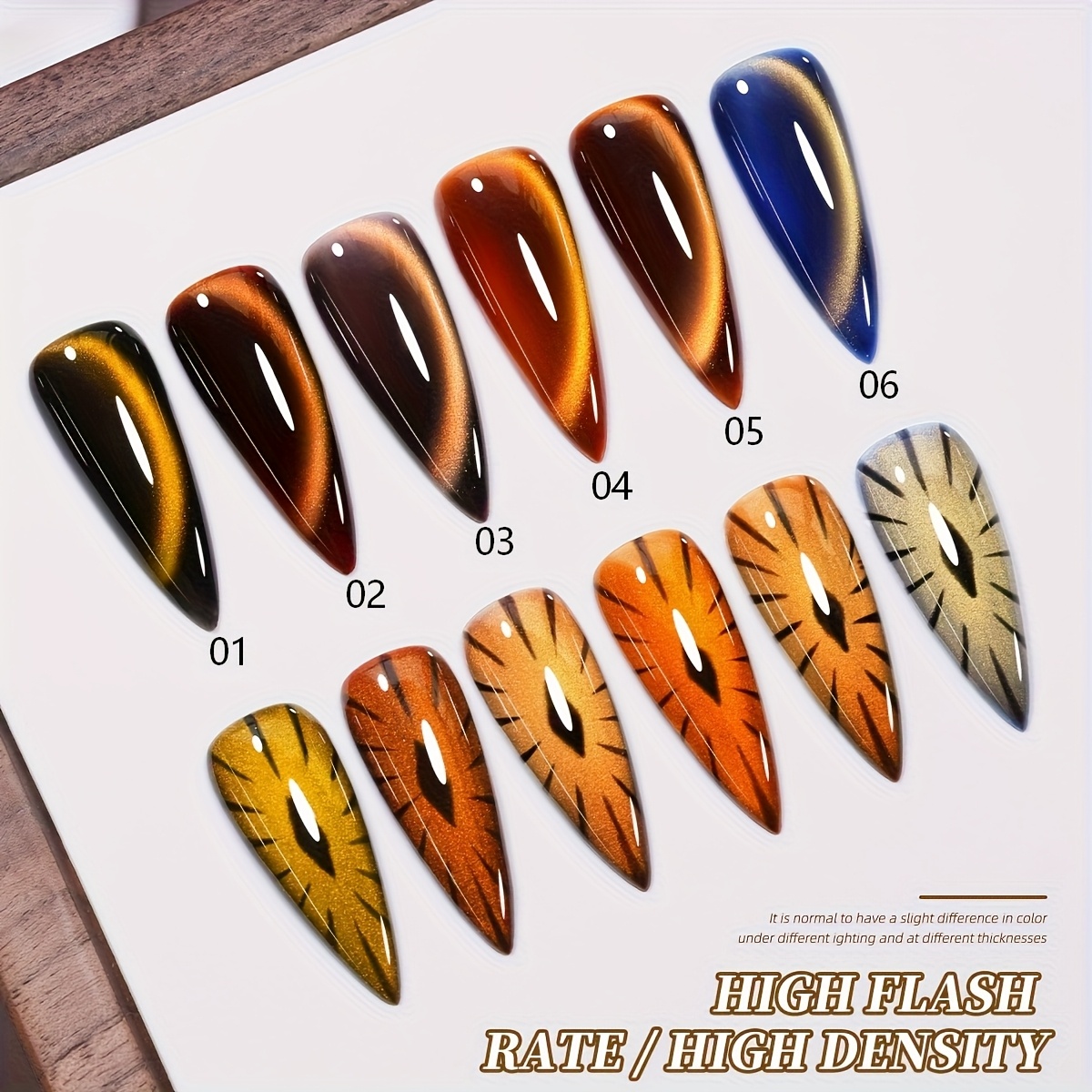 Image of Cat Eye Nail Trends 2025 Holographic Nail Art 6-color Set 15ml Reflective Cat Eye Magnetic Nail Gel Soaking Led Gel Salon Female Nail Art Tools Gel