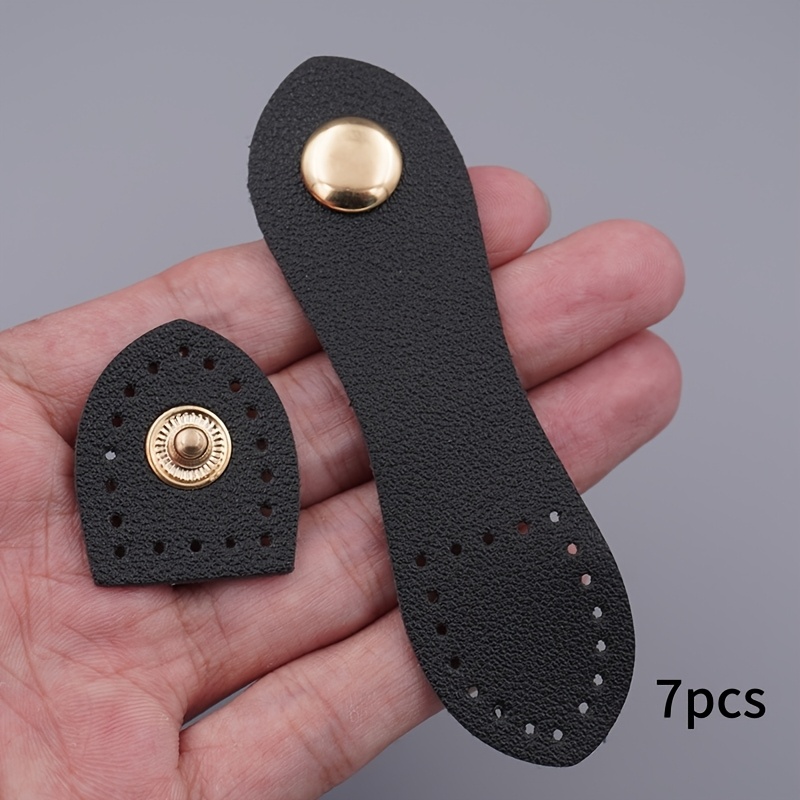 E-shop 7-teiliges handgefertigtes UP Kunstleder Taschenverschluss-Set 9 cm, erhältlich in verschiedenen Farben (Dunkelbraun, Hellbraun, Weiß, Schwarz)