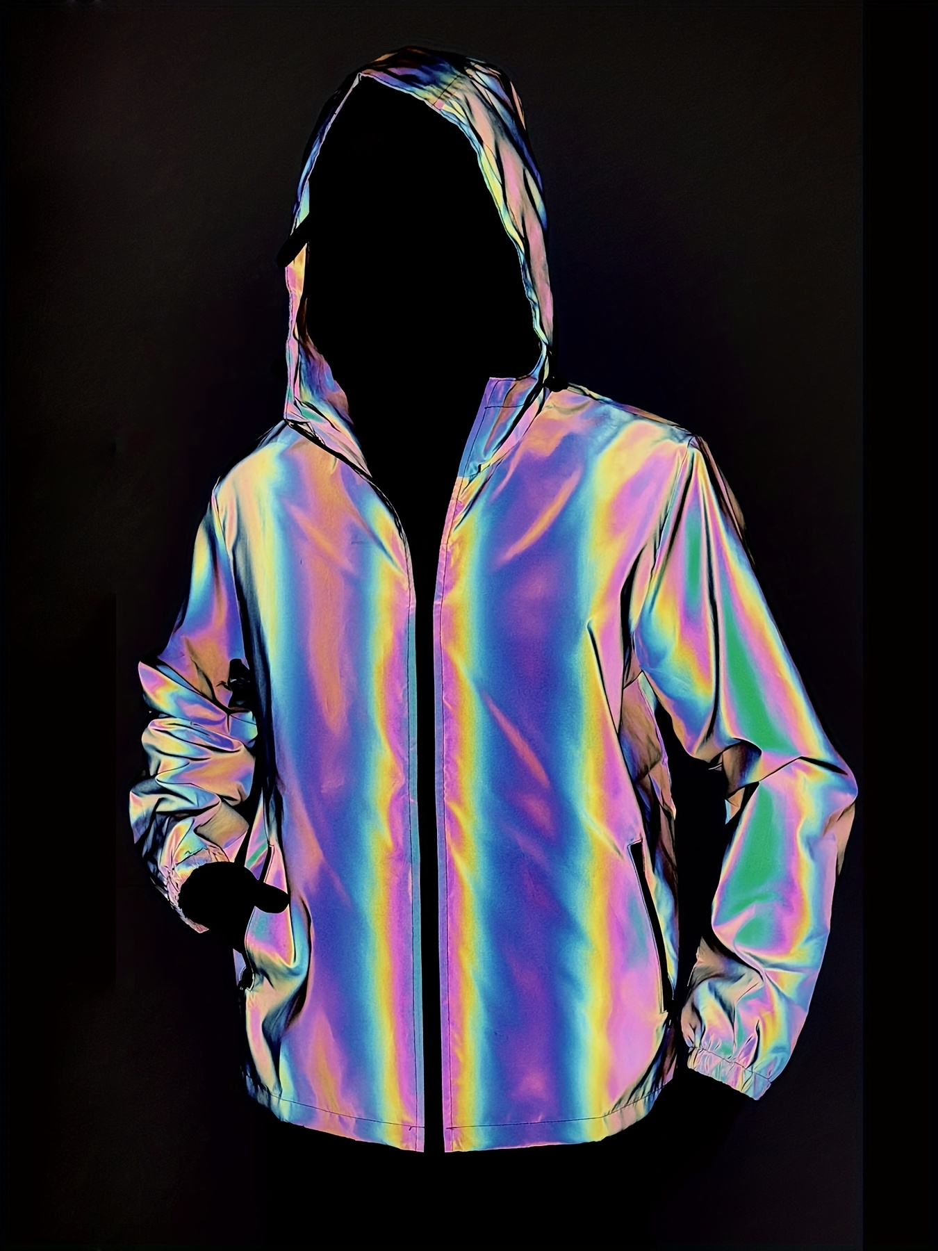 Cycling Rainbow Reflective Jacket Mens Men's Spring Autumn