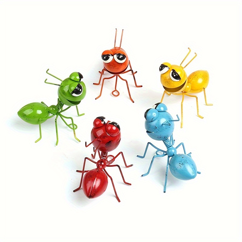 

Set Of 5 Cute Ants Metal Yard Art Wall Garden Decor For Outside Lawn Ornaments Backyard Porch Decorations