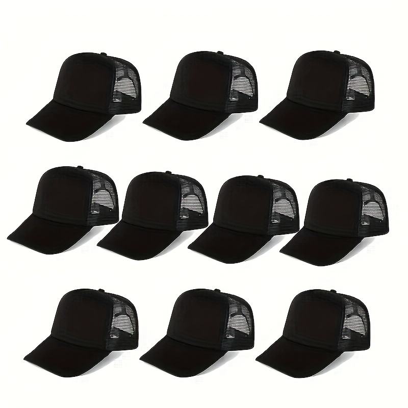 30pcs Customizable Trucker Hats, Breathable Polyester Mesh Caps