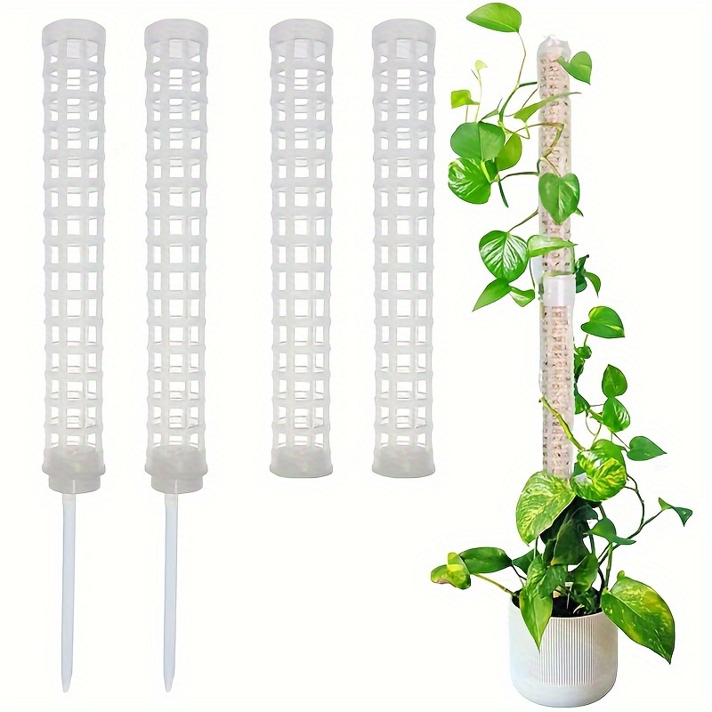 

Plastic Moss Pole Set For Plant Support - 2 Pack Stackable Indoor Plant Stakes For Climbing Plants, , Monstera - Garden Trellis For Potted Plants, Orchids, Ivy