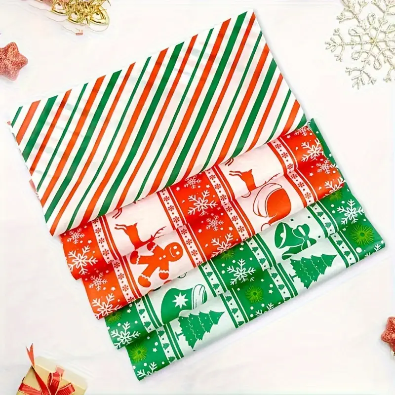 50 pack christmas themed oil absorbing paper sheets festive bakery parchment paper for hamburgers baked goods fried chicken disposable pre cut individual paper towels with Product details 3