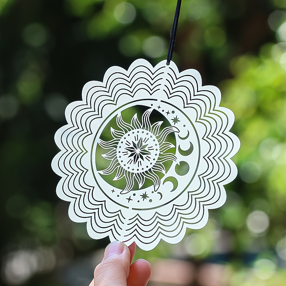 

Stainless Steel 3d Wind Spinner - No Battery, Electricity-free Kinetic Hanging Chimes For Garden Decor