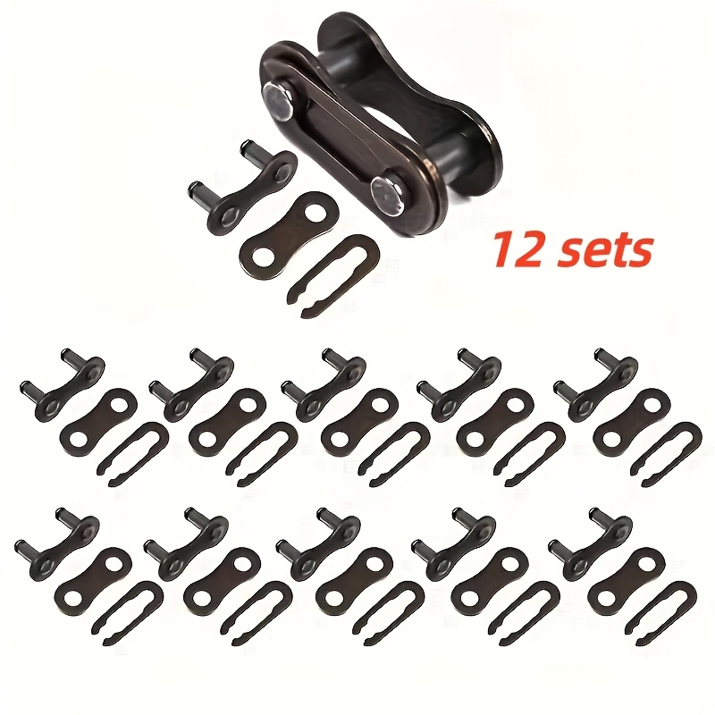 TEMU 12 Sets Of Bicycle Chain Connectors, Mountain Bike Chain Quick Links, Master Ring, Easy Assembly, Compatible With Multi-speed, Outdoor Cycling