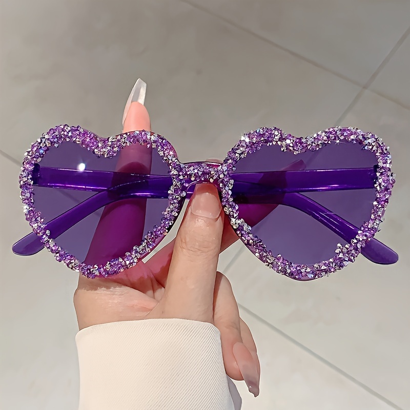 1pc women rimless frame heart shaped glasses multi color 